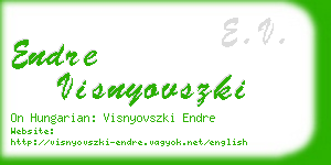 endre visnyovszki business card